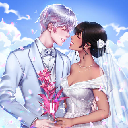 2 characters, half body, 85USD